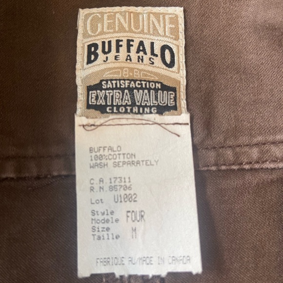 NWOT, David Bitton BUFFALO brown denim dress with removable fur collar - Picture 6 of 6